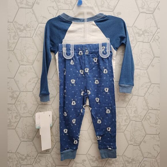 Nwt Disney Mickey Mouse Boy's Cotton Pajama Set - Picture 2 of 4
